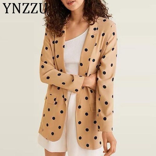 

ynzzu корейский стиль палка dot повседневная blazer женщины новая весна осень длинным рукавом элегантный офис wear верхняя одежда chic верхн, White;black