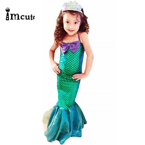 

imcute princess dress cosplay costume kids for girl fancy green dress halloween christmas cosplay costume girls clothes lj200825, Red;yellow