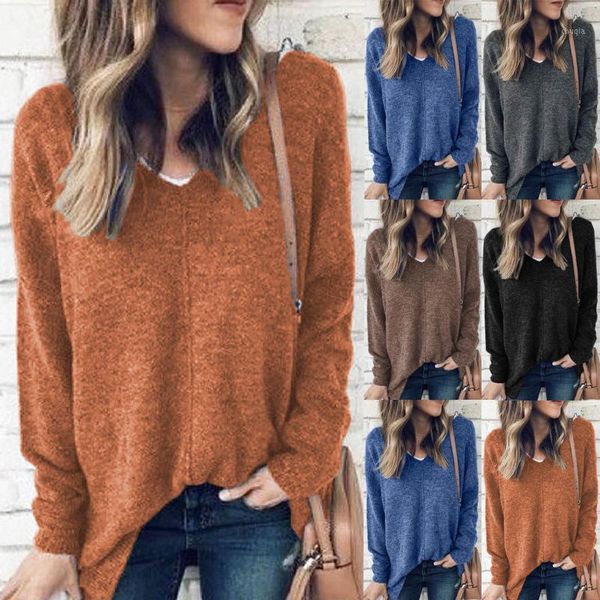 

plus size fashion basic knitted sweater casual winter v-neck sweater ladies female streetwear women long sleeve blusas jumper1, White;black