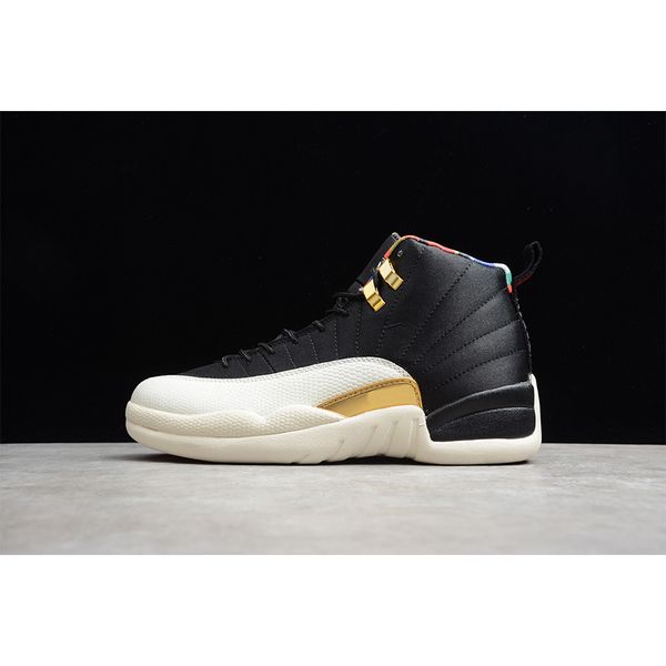 

new 12 game royal 12s reverse taxi black men basketball shoes fiba white grey the master flu game mens sneakers sports size 40-47