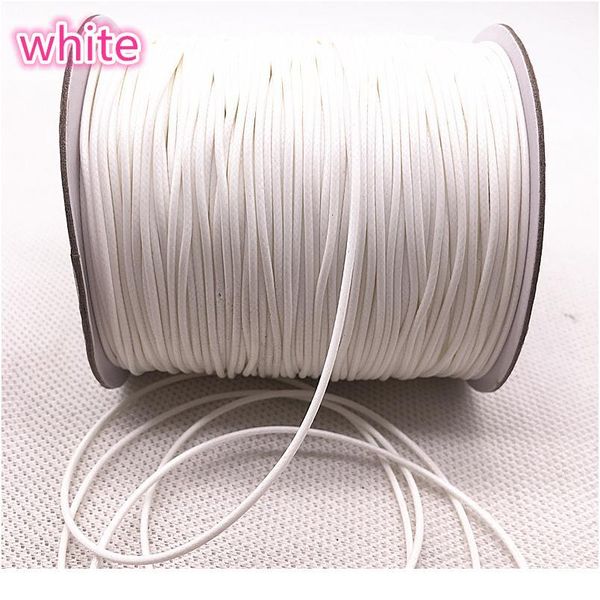 

10m dia 1.0 /1.5mm waxed cotton cord waxed thread cord string strap necklace rope bead for jewelry making diy qyladu