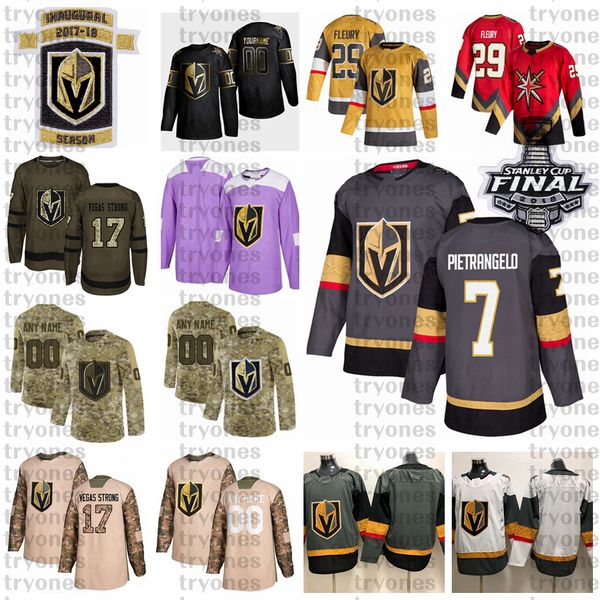 

2021 reverse retro customize #7 alex pietrangelo vegas golden knights hockey jersey golden edition camo veterans day fights cancer purple, Black;red
