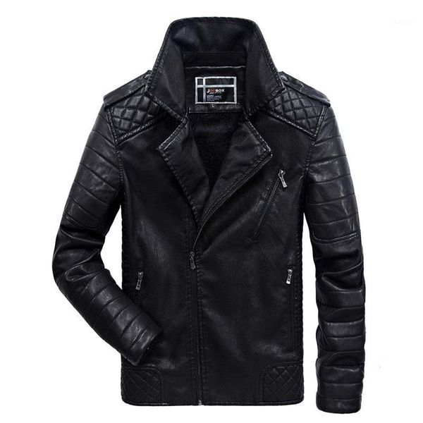 

new men's leather jacket winter fashion turn down collar pu casual biker jacket men bomber plus size l~6xl bfql17811, Black