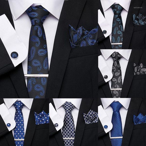 

new luxury floral print tie for men extra long size 145cm*7.5cm necktie blue jacquard woven 100%silk neck tie suit wedding party1, Black;gray