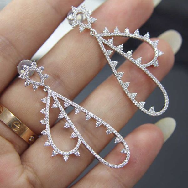 

hef jewelry original feather lace earrings female super fairy temperament long earrings 925 sterling silver