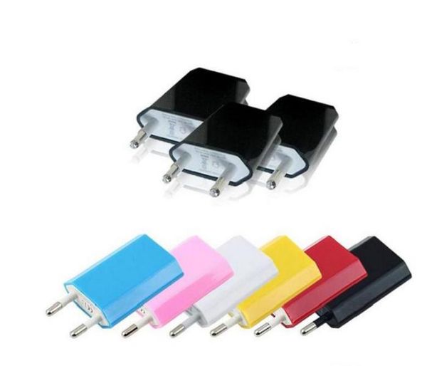 Adattatore universale da muro per grasso UE USA Caricatore da viaggio USB per la casa power Cube 1A e sigaro per smartphone mobile Android