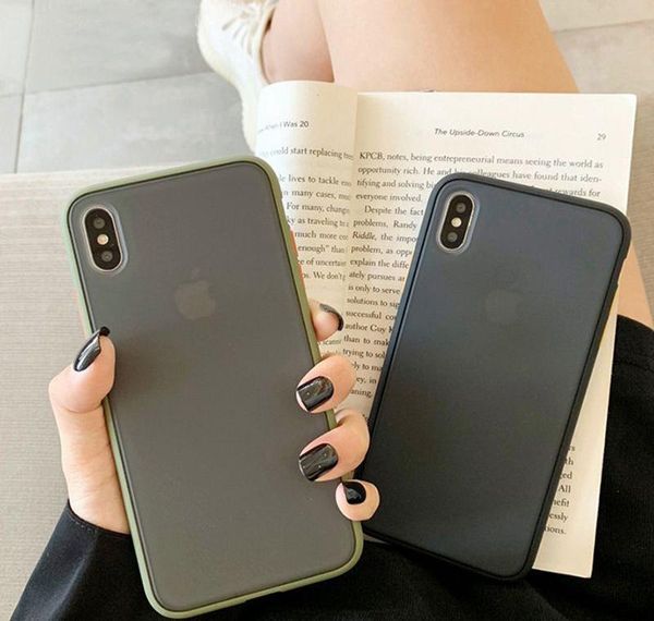 

dhl 100pcs phone case for iphone 6 7 8 plus x 11 12 pro max x xr xs max 7plus luxury contrast color frame matte har sqctli bdefashion