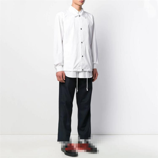 

men's casual shirts customized spring and autumn men trend fashion all-around shirt youth personality fake two s~6xl1, White;black