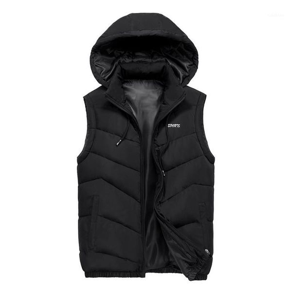 

new autumn winter sleeveless jacket for men fashion warm hooded male slim fit light vest mens work vests waistcoat1, Black;white