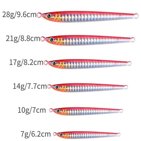 

5pcs/lot metal jig fishing lure slow cast jigging spoon 7g 10g 14g 17g 21g 40g 60 80g 100g artificial lead me jllemc