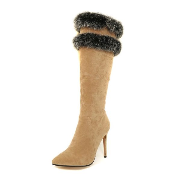 Heißer Verkauf - 2018 Winter neue feine mit sexy High mit Spitzengröße 32-46 Yards hohe Stiefel 181018