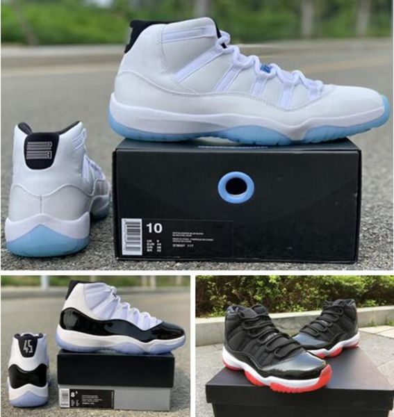 

real carbon fiber legend blue 11 concord 11s gym red space jam prom night qaulity shoes with box men sneakers shoes