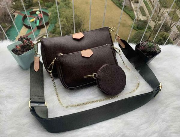 

2020 women favorite multi pochette accessories handbags purses genuine leather flower shoulder bag crossbody bags ladies wallet 3 pcs