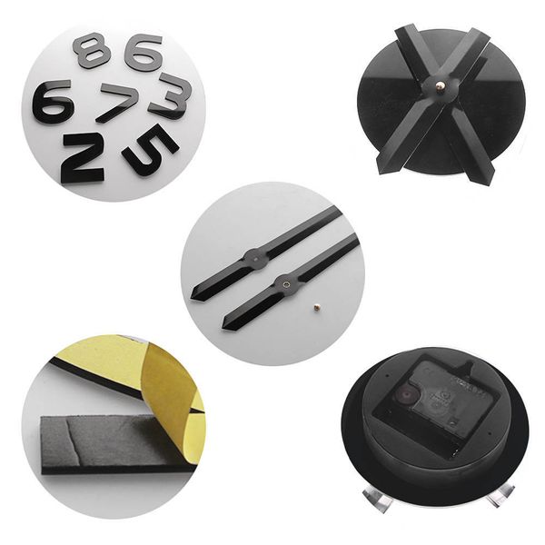 

frameless equestrian 3d diy wall modern sports race acrylic mirror surface clock watch horse riding creative show q1215