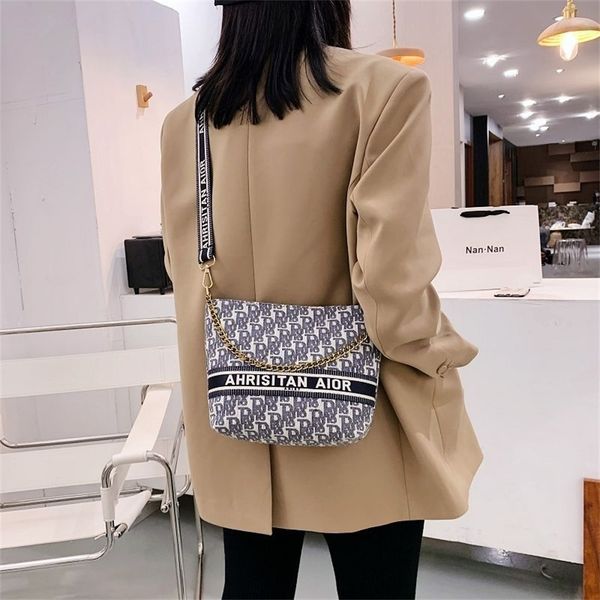 

designer sale new autumn and winter women's bag korean version ins foreign style letter bucket net red same one shoulder messenger bag