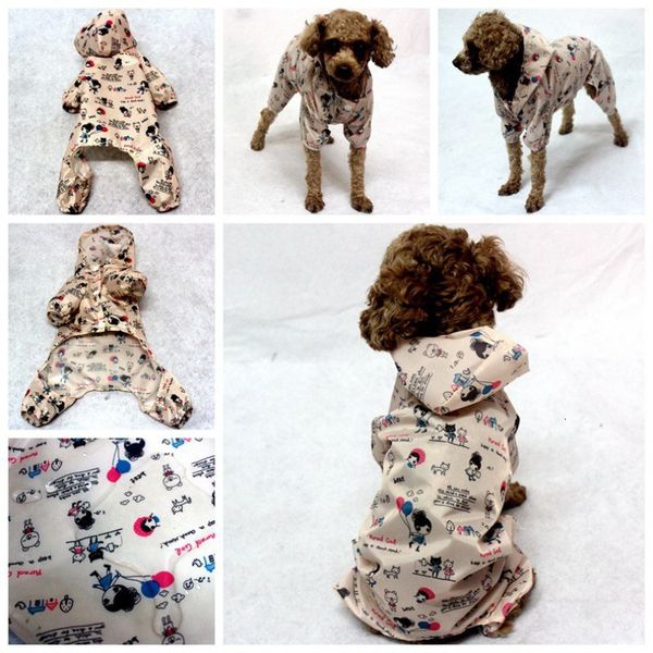 

2019 cute puppy дождевик rain coat открытый водонепроницаемая одежда мягкая дышащая pet cat small dog дождевики