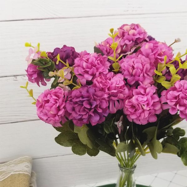 

decorative flowers & wreaths artificial daisy vivid flower artificiales fake silk bridal wedding decor wreath gland home party supplies