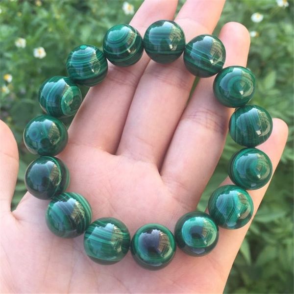 

tcynz браслет зеленого малахита двойные природные бусины и природный зеленый малахит глаз глаза камень braceletbracelet камень круглый бисер, Golden;silver