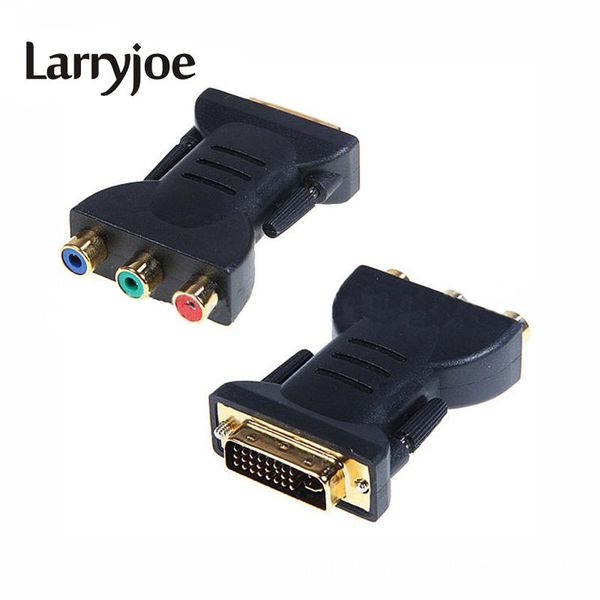 

video cables & connectors larryjoe gold plated dvi adapter dvi-i 24+5 male to 3 rca component display pc hdtv projector
