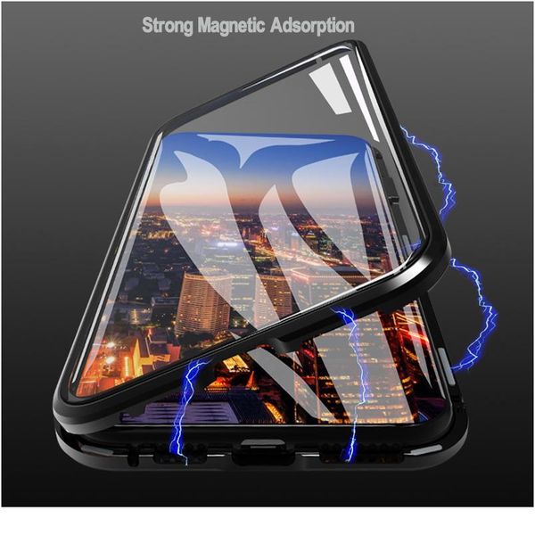 

magnetic metal double sided glass case for samsung galaxy a91 a81 a71 a51 a70 a50 s9 s8 s10 s20 no jllryq