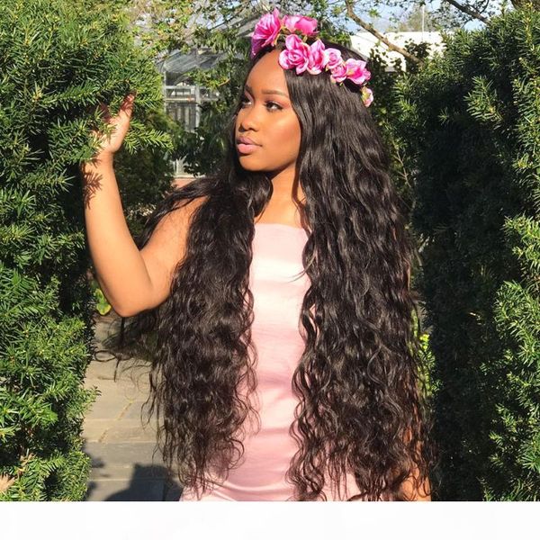 

wet and wavy lace front wig transparent curly lace frontal wigs 180% t part brazilian water wave wig human hair wigs, Black;brown