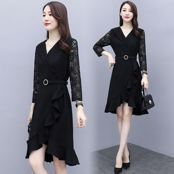 

womens lasso big plus size casual thin party fashion black belt business dress qldi, Black;gray