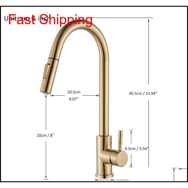 

champagne bronze gold sensor kitchen faucets sensitive smart touch control faucet mixer tap touch sensor qyleqe bdesports
