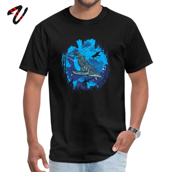 

sport abyss t-shirt men whale fighter print tshirt 100% cotton mens t shirts knight deep within the sea designer streetwear fitness