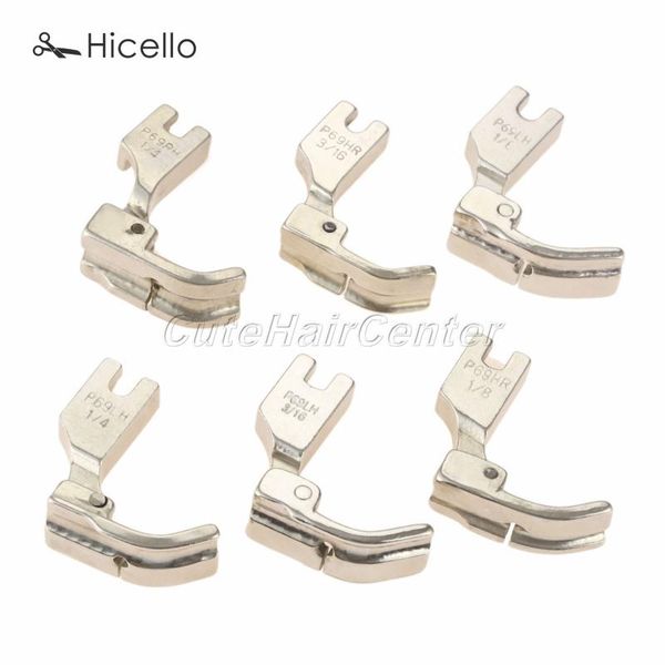 

industrial sewing machine piping foot p69lh/p69rh 3.2mm/4.8mm/6.4mm 1/8" 3/16" 1/4" metal cording feet left/right side hicell, Black