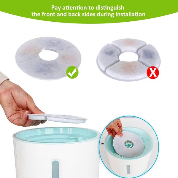 

4pcs cat water fountain filters activated carbon filter charcoal for cat matic water dispenser drinking fountain dis qyldaj
