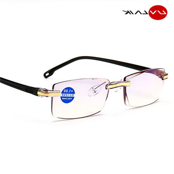 

uvlaik ultralight rimless reading women men clear lens anti-blu-ray computer presbyopia reader glasses