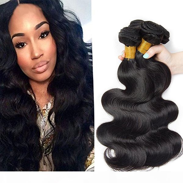 

selling 100% human hair body wave 7a malaysian hair weaves for black woman christina hair products double weft 4pcs bundles extension, Black;brown