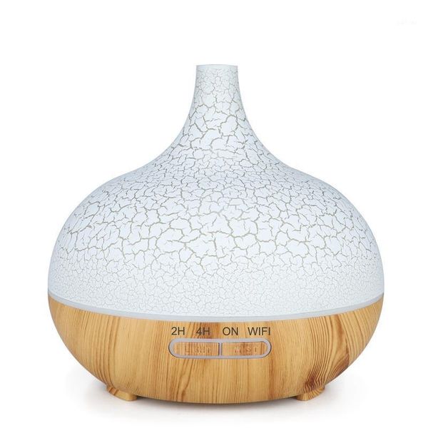 

humidifiers smart wifi essential oil diffuser air humidifier works with alexa google home eu plug light wood1