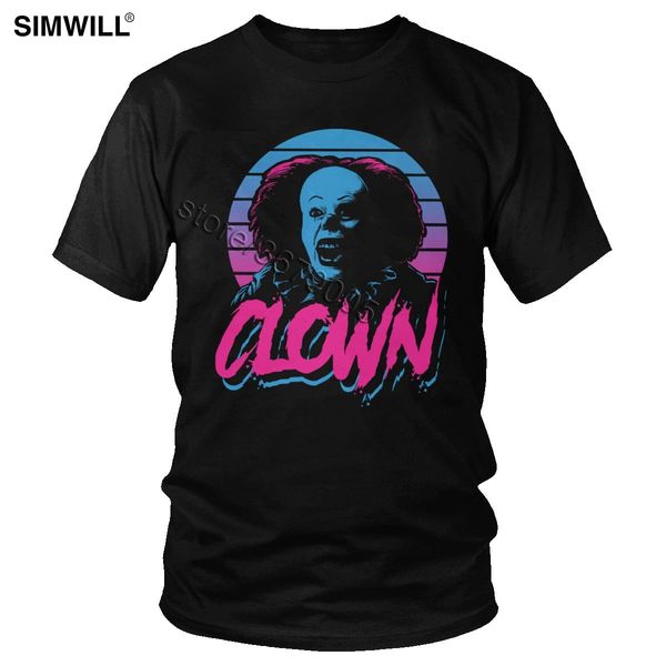 

awesome it pennywise the clown halloween casual tee short sleeves synthwave horror film sport hooded sweatshirt hoodie men t shirt