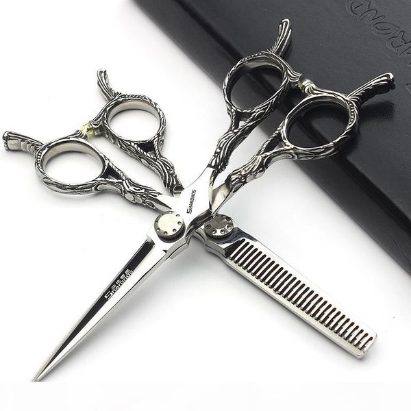 

genuine hairdressing scissors tool hair salon stylist special haircut flat cut 6" willow shears thinning combination set