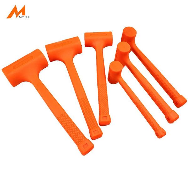 

0.5-4lb dead blow mallet orange soft rubber unicast hammer