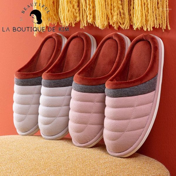 

slippers women winter bedroom couples plush shoes house cotton soft indoor warm ladies fur1, Black