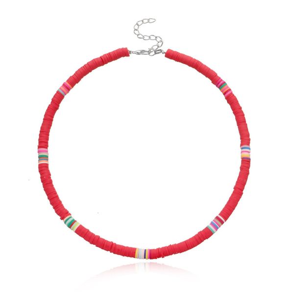 

new color soft pottery necklace popular fashion color women's clavicle chain, Silver