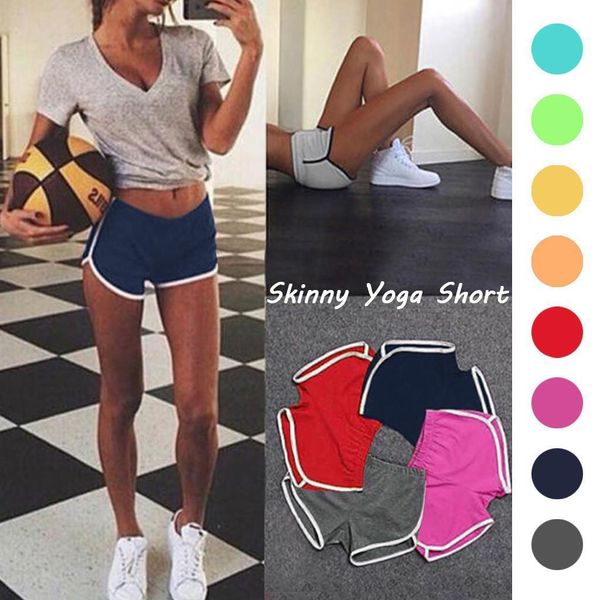 

womail fashion stretch waist casual shorts woman 2020 high orange yellow red shorts harajuku beach short women's clothing, White;black