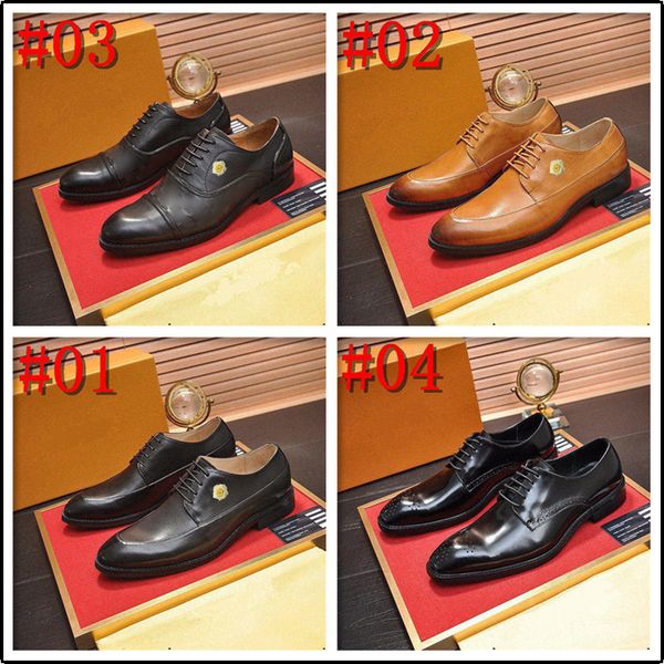 

luxury men dress shoes formal wedding leather shoes designer business casual office men's flats oxfords, Black