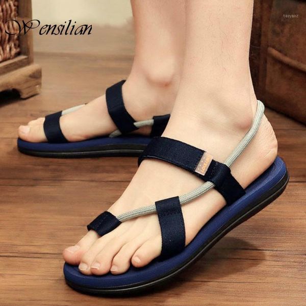 

roma sandals men summer beach shoes leisure breathable slippers slip on flats sandals male shoes sandalias zapatos de hombre1, Black