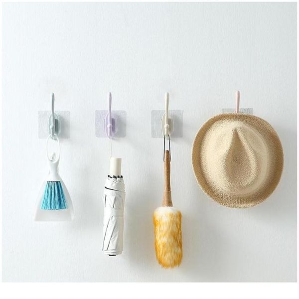 

transparent suction cup hook self adhesive wall hooks seamless stickers kitchen bathroom wall-mounted strong suction bbyjdg