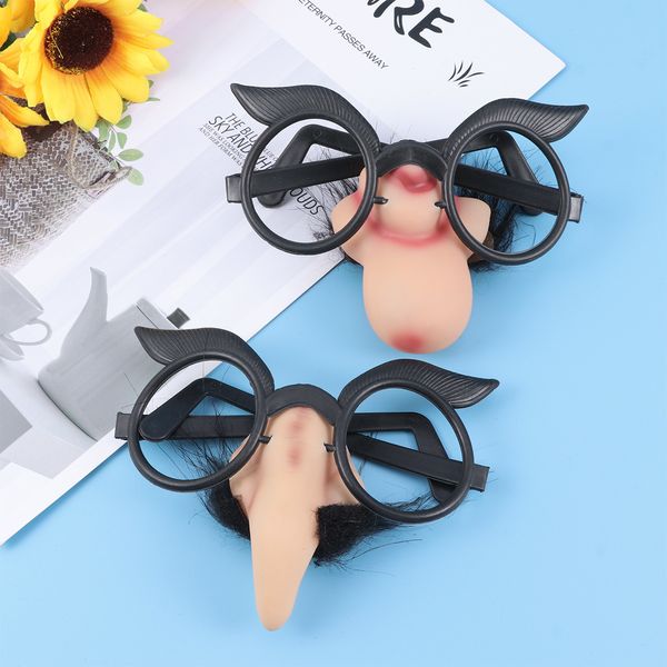

clown with 2 glasses pairs disguise funny nose eyebrows mustache for halloween carnival masquerade costume party