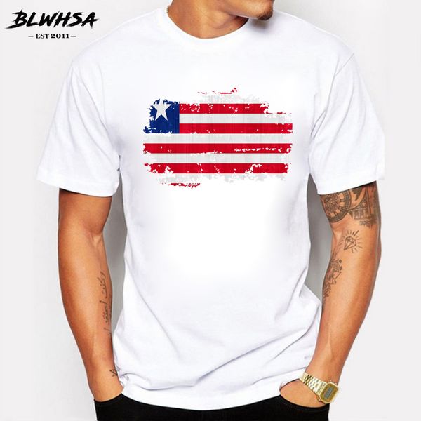 

blwhsa liberia flag nostalgic style tshirt liberia flag summer tee plus size xs 2xl sport hooded sweatshirt hoodie men t shirt
