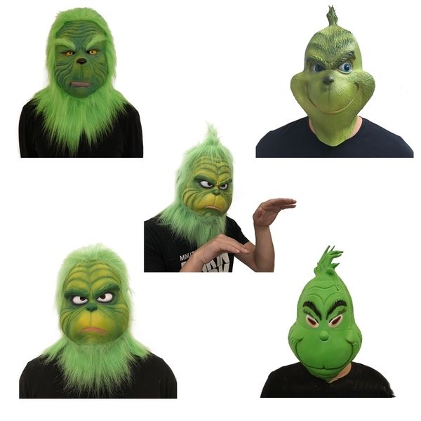 

hairy headgear haleychan monster halloween carnival green christmas cosplay grinch mask for festival party