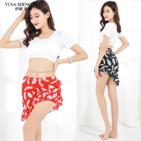 

new belly dance costume practice set skirt modal hip scarf women oriental dancing wear dress lady bellydance skirt suit1, Black;red