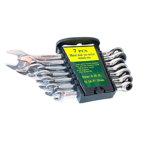 

ratchet combination wrenches set 72 tooth wrenches spanner 8-19mm 7pc