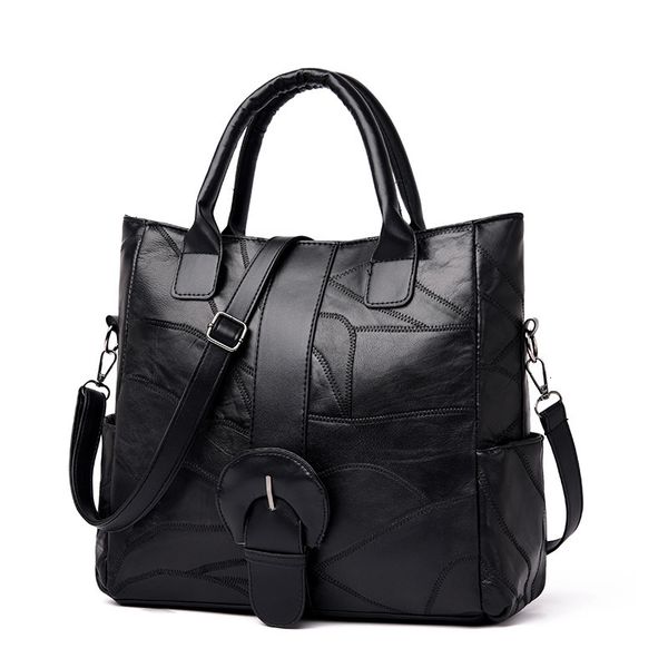 

hbp non-brand handbag stitching soft leather pin buckle fashion women's bag trend versatile shoulder bag sport.0018