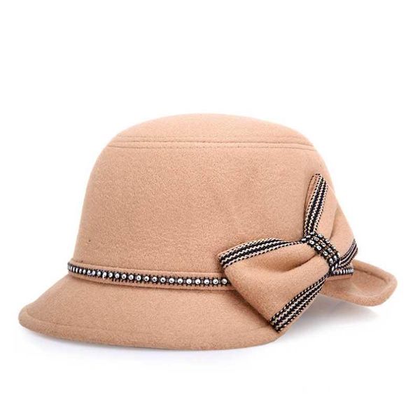 

2017 wide brim felt hat fedora hats for women big bow of fall winter chapeu feminino sombrero floppy bowler ladies bucket cap wmtweh xhlove, Black;white