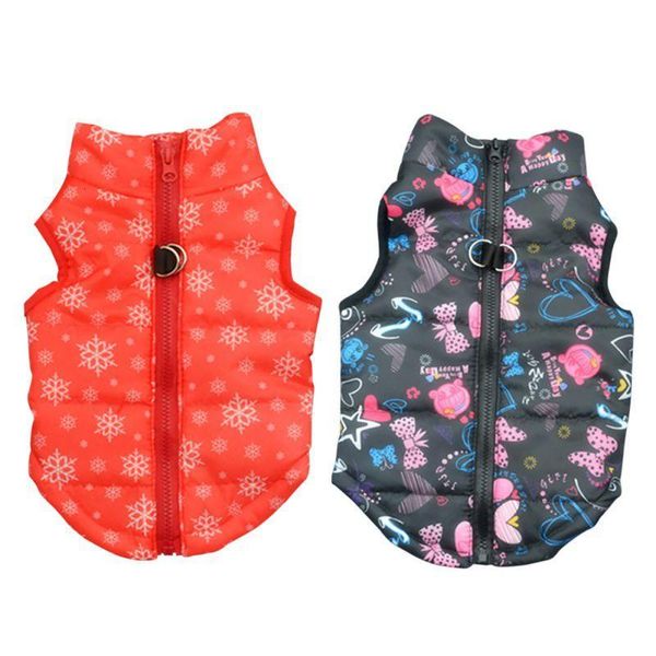 

small pet winter soft padded vest harness puppy doggy clothes coat dog warm classical xs-l